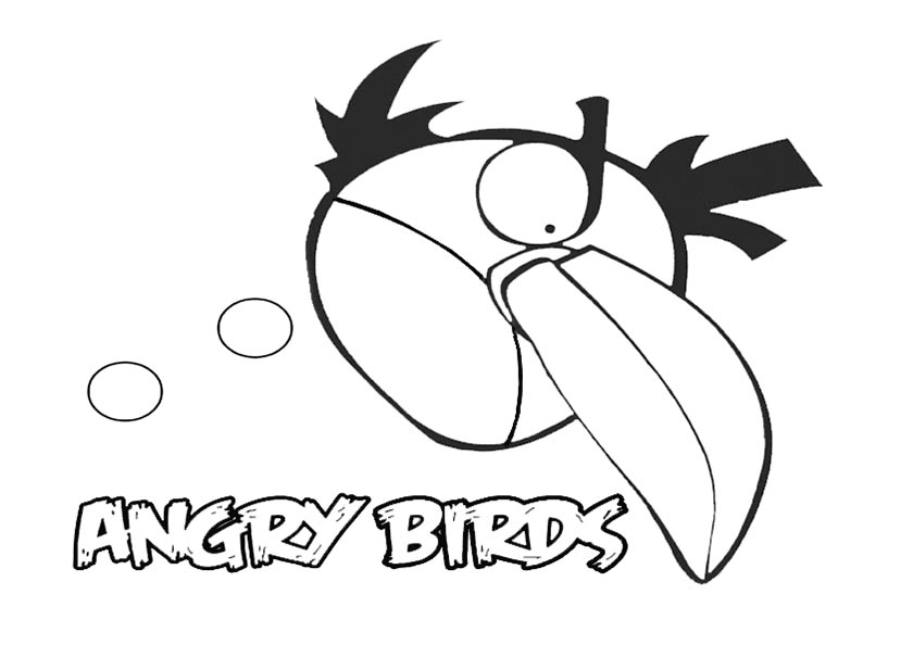 ausmalbilder Angry Birds grüner Vogel