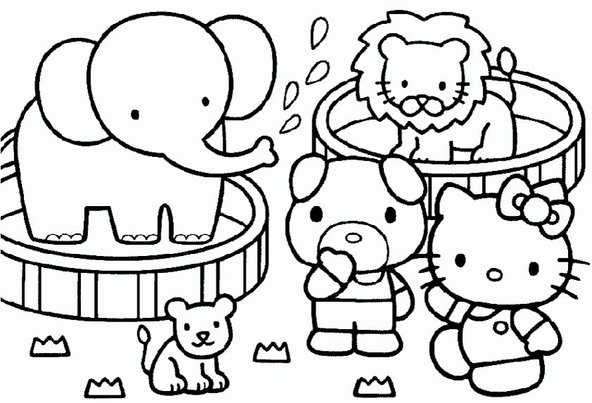 Hello Kitty hat Spaß mit ihren Freunden