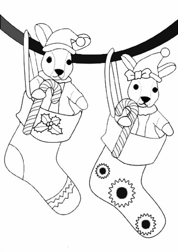 Typische Socken für Geschenke santa claus