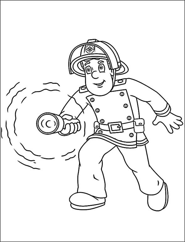Feuerwehrmann Sam 4 zum ausmalen